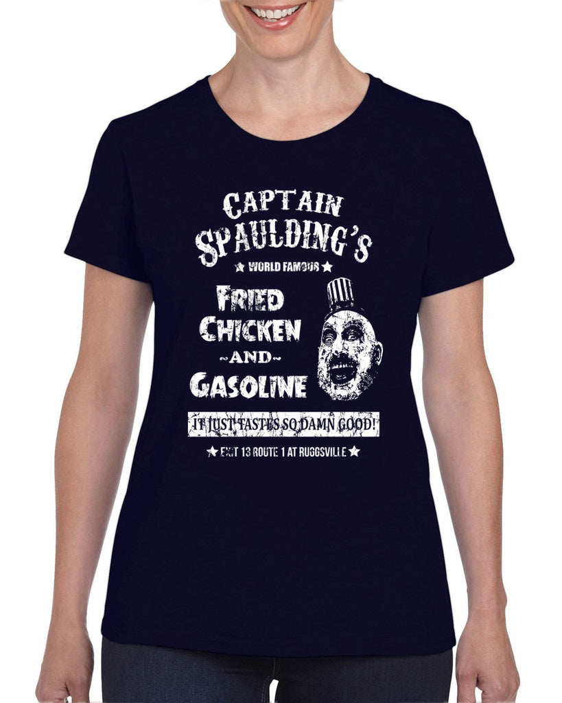 Hot Press Apparel Women's Clothing T-Shirt Captain Spaulding Clown Scary Halloween Horror Zombie Gift Present Movie
