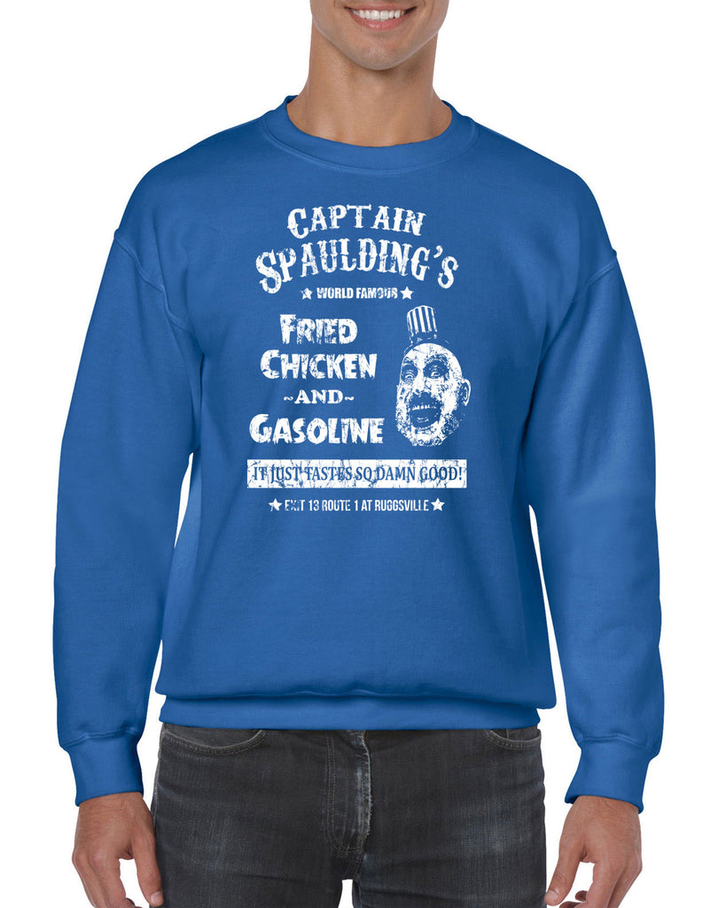 Hot Press Apparel Men's Clothing Sweatshirt Captain Spaulding Creepy Clown Halloween Costume Fried Chicken Movie House of a Thousand Corpses Cult Classic gift present Sale