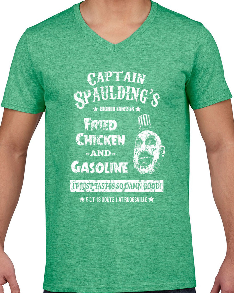 Hot Press Apparel Men's Clothing T Shirt V-Neck novelty clown Captain Spaulding Scary Horror Movie Zombie Gift Present Halloween Costume
