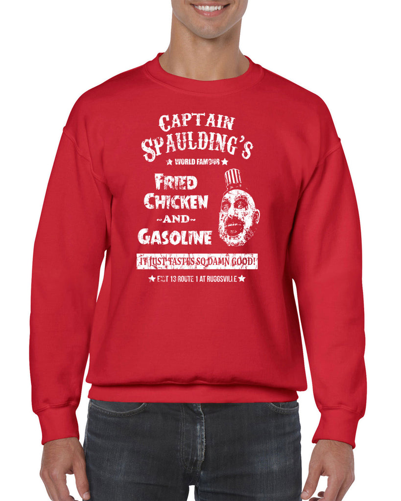 Hot Press Apparel Men's Clothing Sweatshirt Captain Spaulding Creepy Clown Halloween Costume Fried Chicken Movie House of a Thousand Corpses Cult Classic gift present Sale