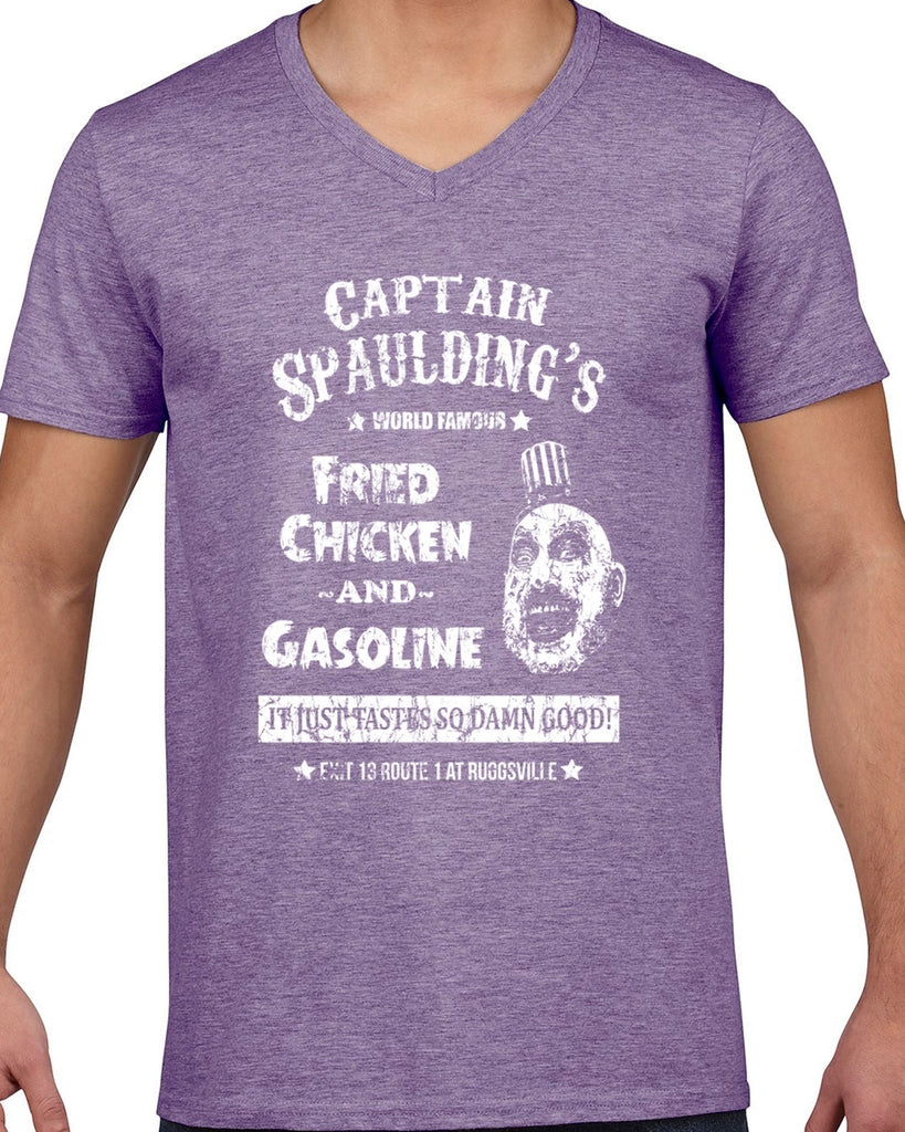 Hot Press Apparel Men's Clothing T Shirt V-Neck novelty clown Captain Spaulding Scary Horror Movie Zombie Gift Present Halloween Costume