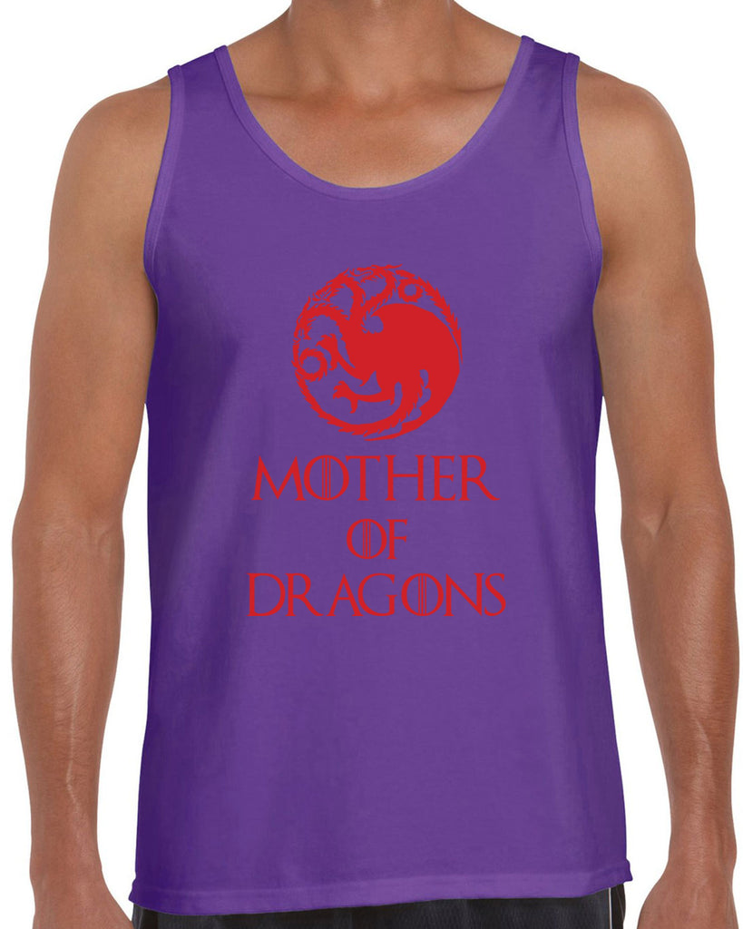 Hot Press Apparel Mother of Dragons Mens Tank Thrones Present Gift Khaleesi Graphic Funny Pop Culture Targaryen