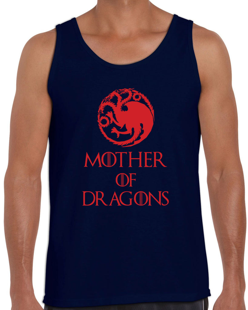 Hot Press Apparel Mother of Dragons Mens Tank Thrones Present Gift Khaleesi Graphic Funny Pop Culture Targaryen