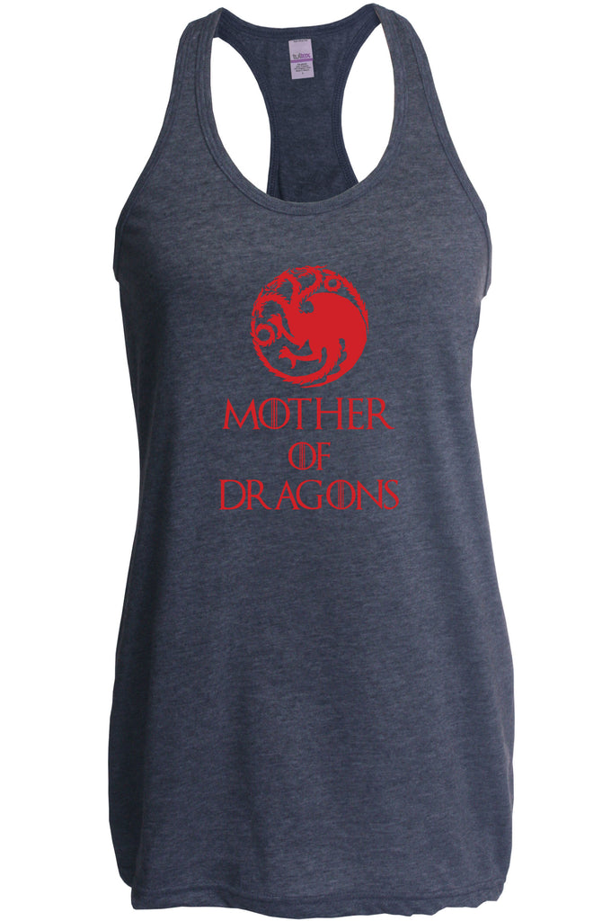 Hot Press Apparel Mother of Dragons Bend the Knee Thrones TV Show Sci Fi Westeros Targaryean Jon Snow Gift Present Sale Women's Tank Top Sleeveless TV Show