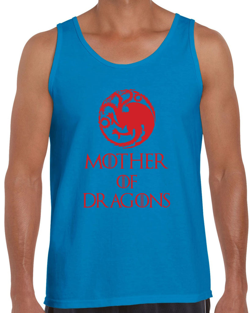 Hot Press Apparel Mother of Dragons Mens Tank Thrones Present Gift Khaleesi Graphic Funny Pop Culture Targaryen