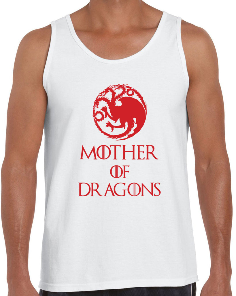 Hot Press Apparel Mother of Dragons Mens Tank Thrones Present Gift Khaleesi Graphic Funny Pop Culture Targaryen