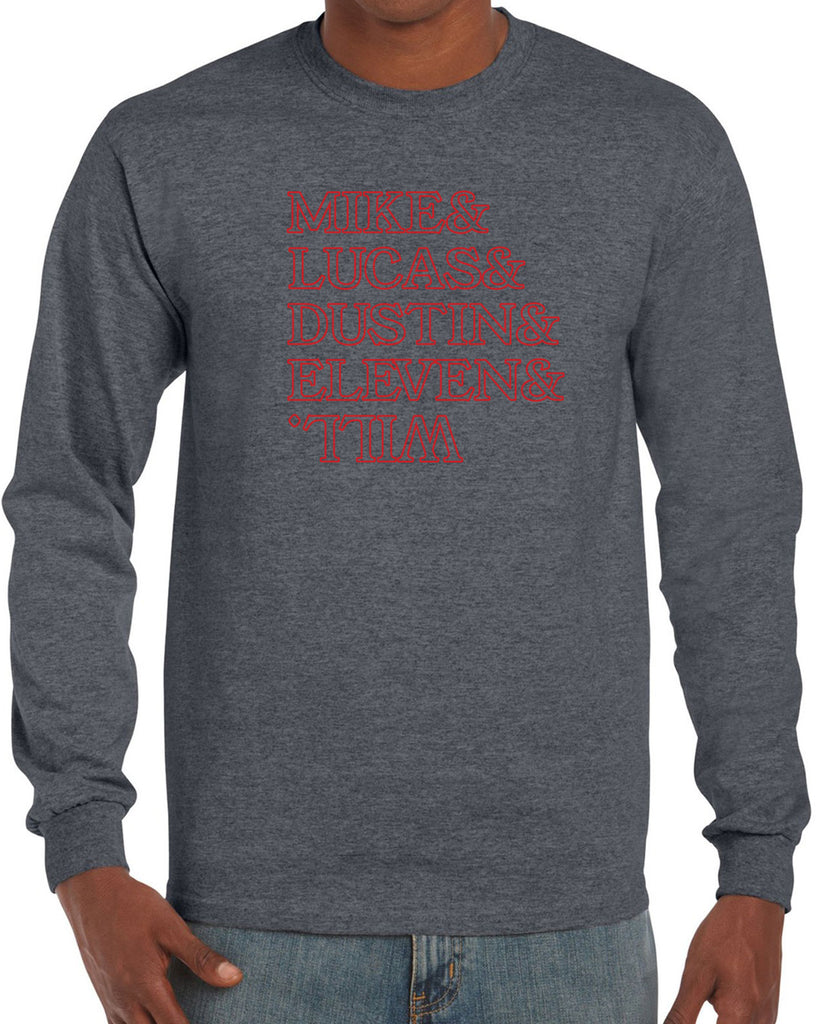 Hot Press Apparel Stranger Names Upside Down 80s TV Show Hawkins Winona Hopper Eleven Retro Vintage Men's Clothing Sale Costume Party Halloween Christmas