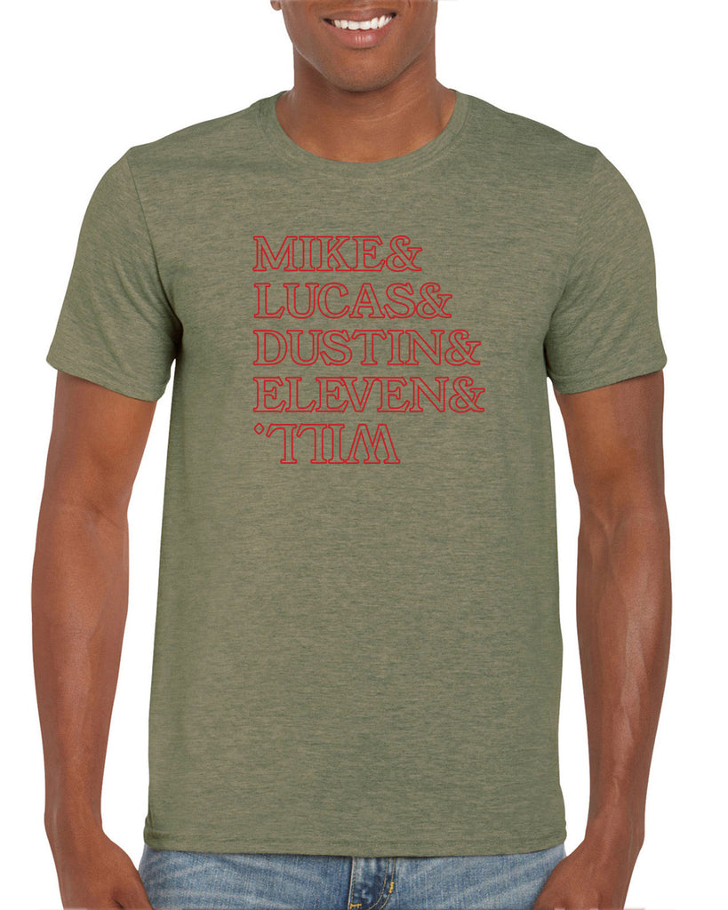 Hot Press Apparel Stranger Names Upside Down 80s TV Show Eleven Dustin Mike Hawkins High School A.V. Club Winona Bitchin Gift Present Sale Costume Retro Vintage