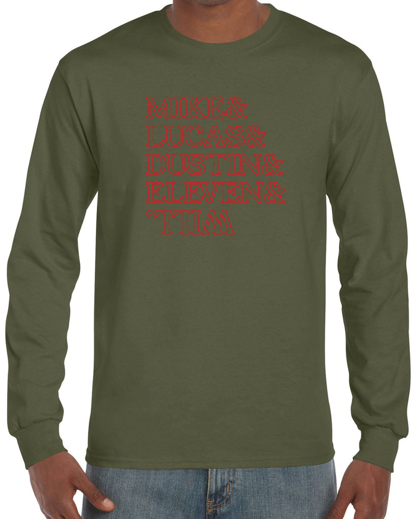 Hot Press Apparel Stranger Names Upside Down 80s TV Show Hawkins Winona Hopper Eleven Retro Vintage Men's Clothing Sale Costume Party Halloween Christmas