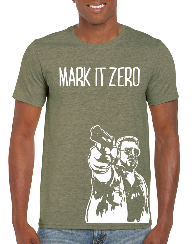 Mark It Zero Mens T-shirt funny the dude bowling lebowski stoner bong weed 90s movie walter