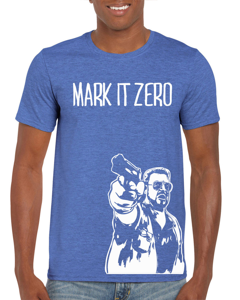 Mark It Zero Mens T-shirt funny the dude bowling lebowski stoner bong weed 90s movie walter