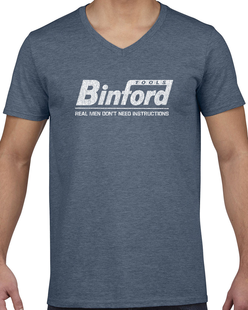 Binford Tools Mens V-neck T-shirt funny tv show home improvement 90s tv show costume halloween tool time man Tim vintage retro