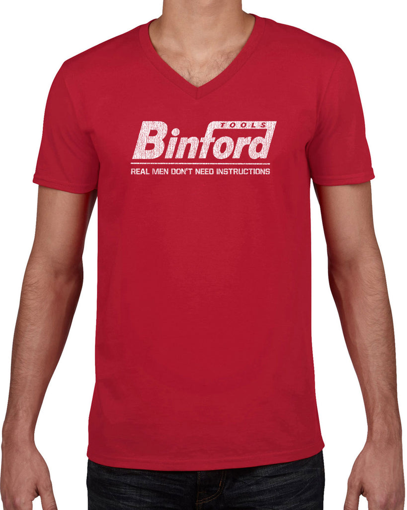 Binford Tools Mens V-neck T-shirt funny tv show home improvement 90s tv show costume halloween tool time man Tim vintage retro