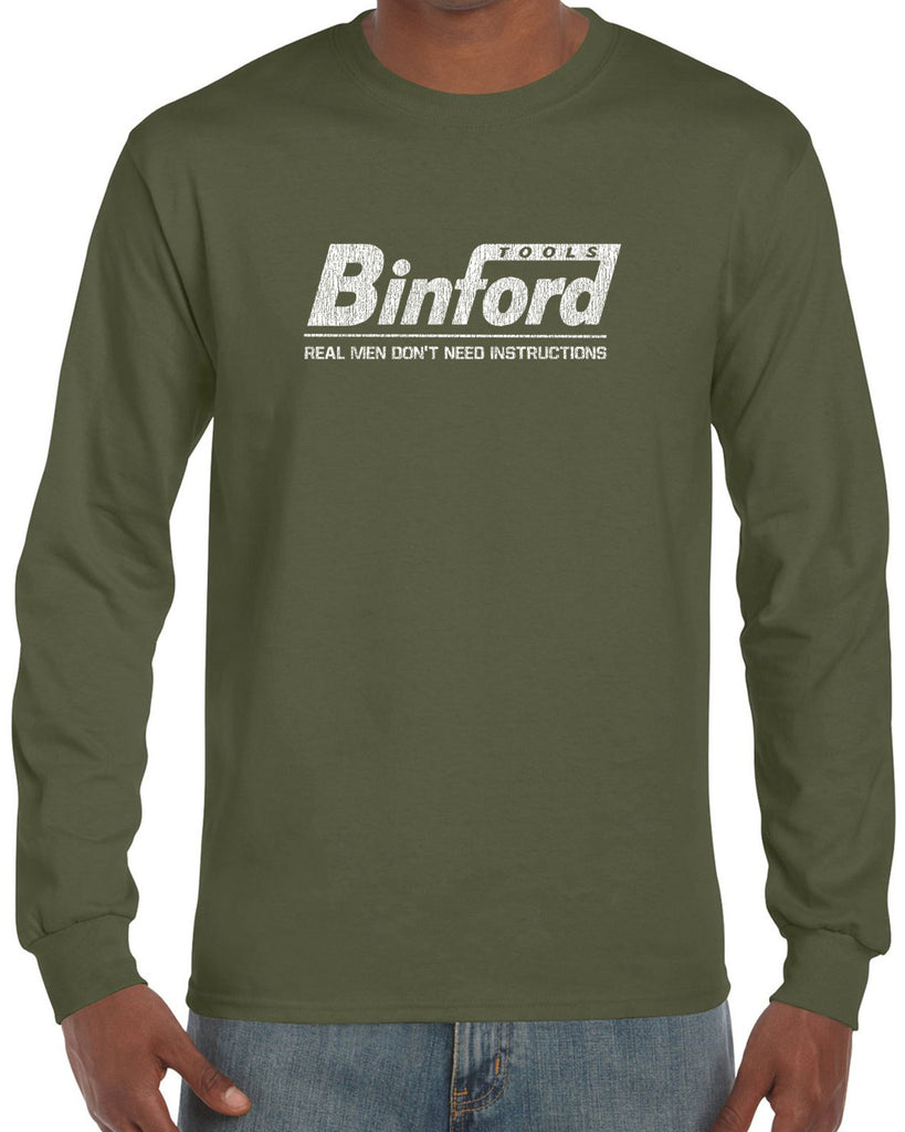 Binford Mens Long Sleeve Shirt funny tv show home improvement 90s tv show costume halloween tool time man Tim vintage retro
