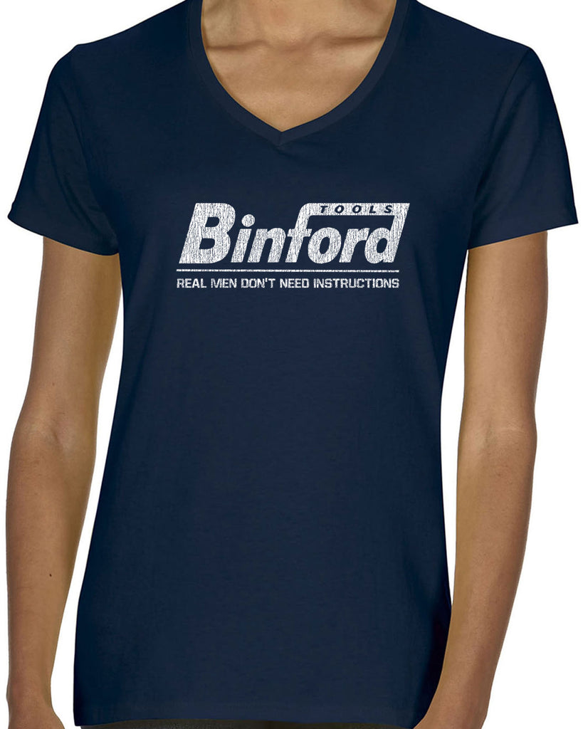Binford Tools Womens V-neck Shirt funny tv show home improvement 90s tv show costume halloween tool time man Tim vintage retro