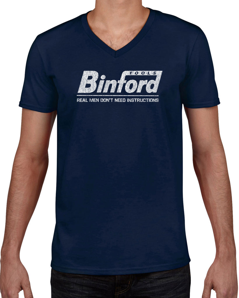 Binford Tools Mens V-neck T-shirt funny tv show home improvement 90s tv show costume halloween tool time man Tim vintage retro