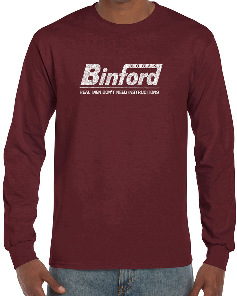 Binford Mens Long Sleeve Shirt funny tv show home improvement 90s tv show costume halloween tool time man Tim vintage retro