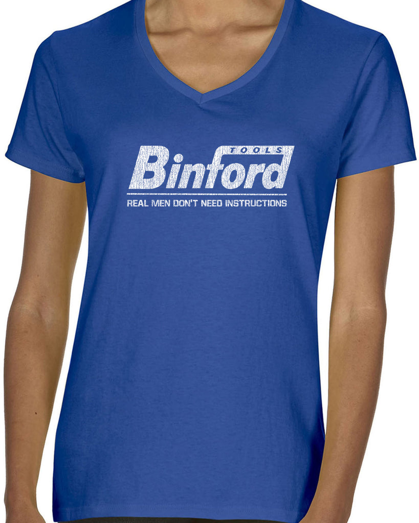 Binford Tools Womens V-neck Shirt funny tv show home improvement 90s tv show costume halloween tool time man Tim vintage retro