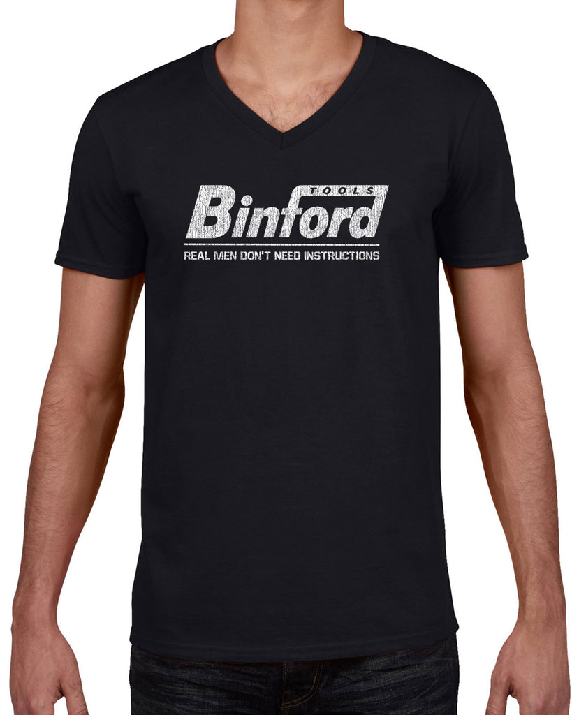 Binford Tools Mens V-neck T-shirt funny tv show home improvement 90s tv show costume halloween tool time man Tim vintage retro