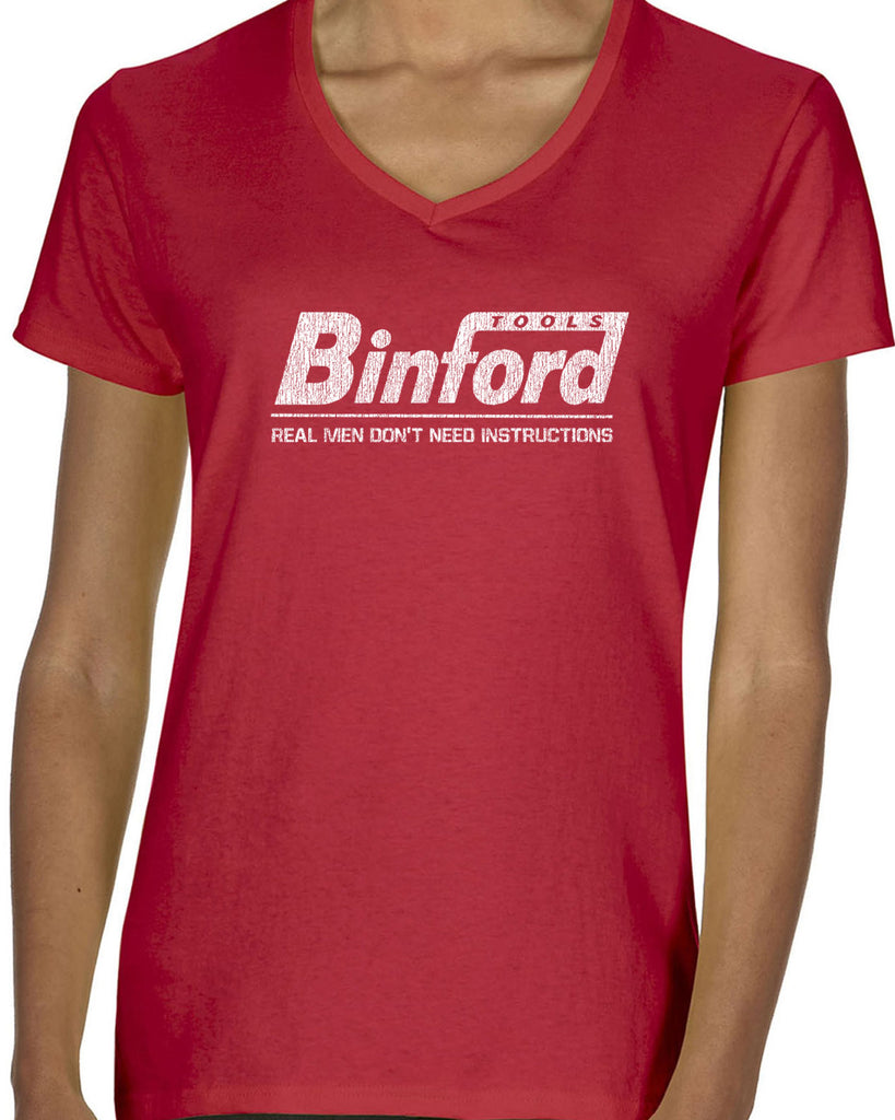 Binford Tools Womens V-neck Shirt funny tv show home improvement 90s tv show costume halloween tool time man Tim vintage retro