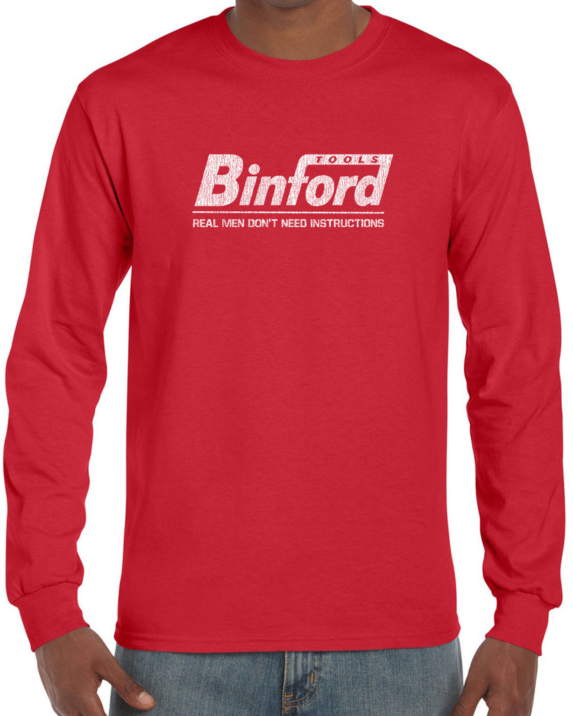 Binford Mens Long Sleeve Shirt funny tv show home improvement 90s tv show costume halloween tool time man Tim vintage retro