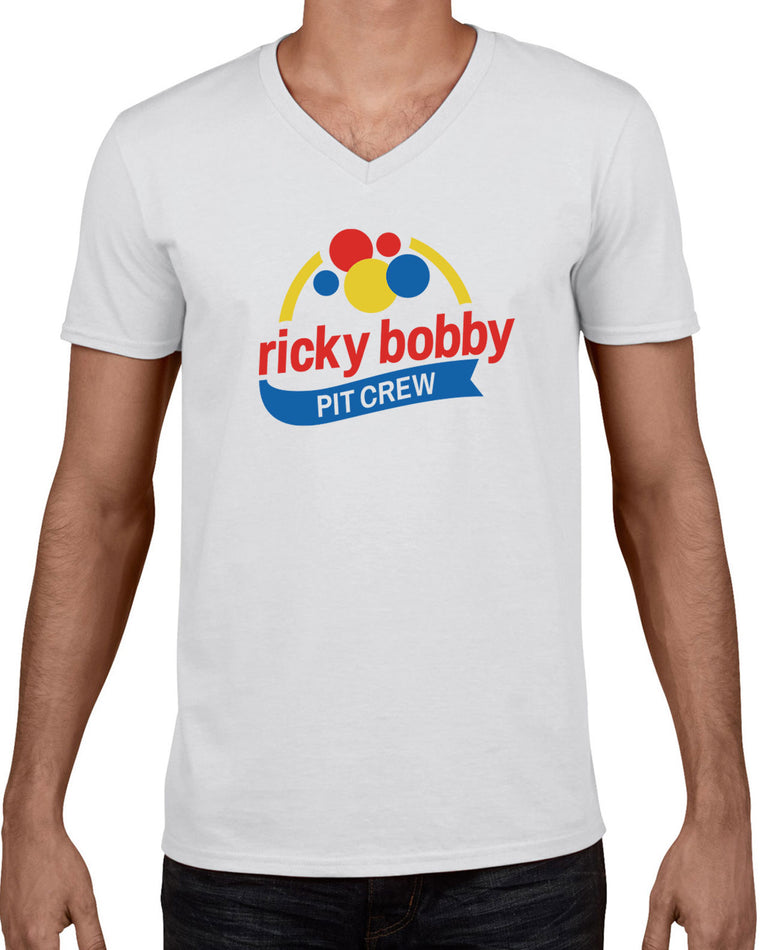 Men's Short Sleeve V-Neck T-Shirt - Ricky Bobby Pit Crew