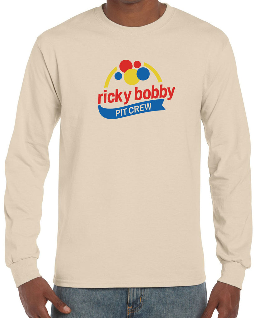 Ricky Bobby Pit Crew Mens Long Sleeve Shirt race car racing halloween costume shake and bake first your last funny movie