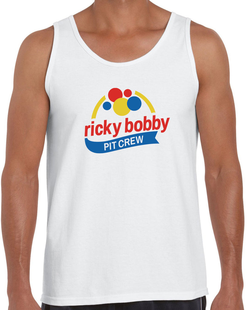 Ricky BobbY Pit Crew Tank Top race car racing halloween costume shake and bake first your last funny movie