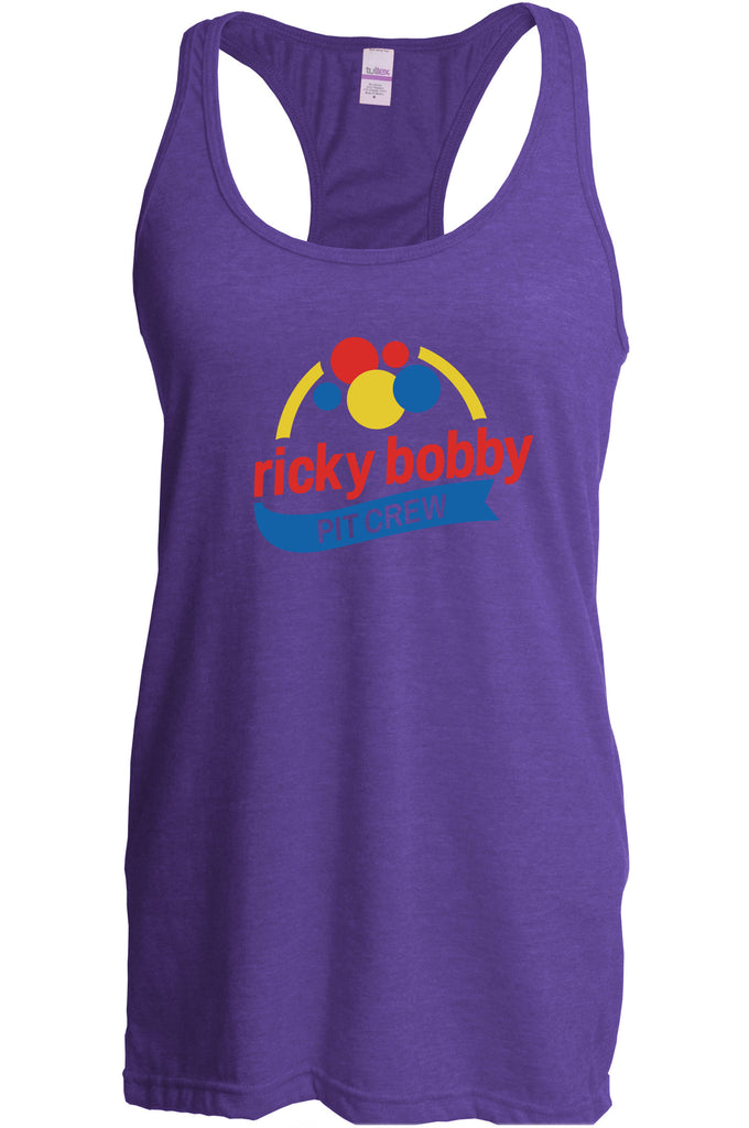 Ricky Bobby Pit Crew Racer Back Racerback Tank Top race car racing halloween costume shake and bake first your last funny movie