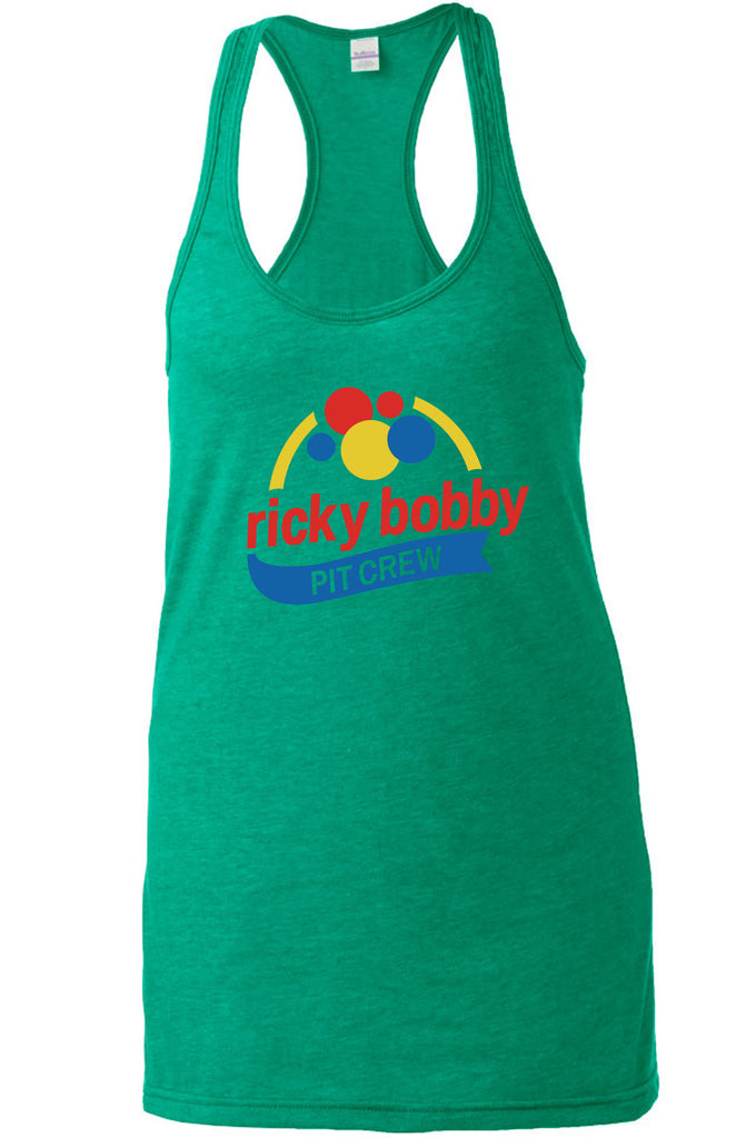 Ricky Bobby Pit Crew Racer Back Racerback Tank Top race car racing halloween costume shake and bake first your last funny movie