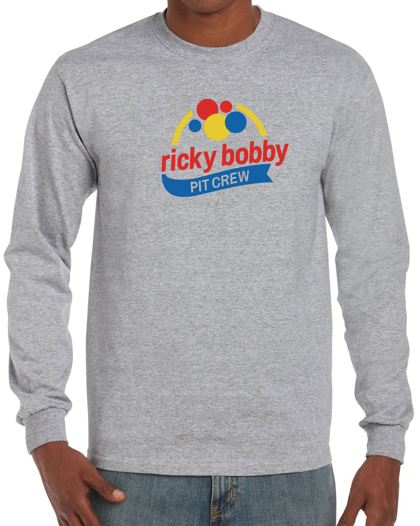 Ricky Bobby Pit Crew Mens Long Sleeve Shirt race car racing halloween costume shake and bake first your last funny movie