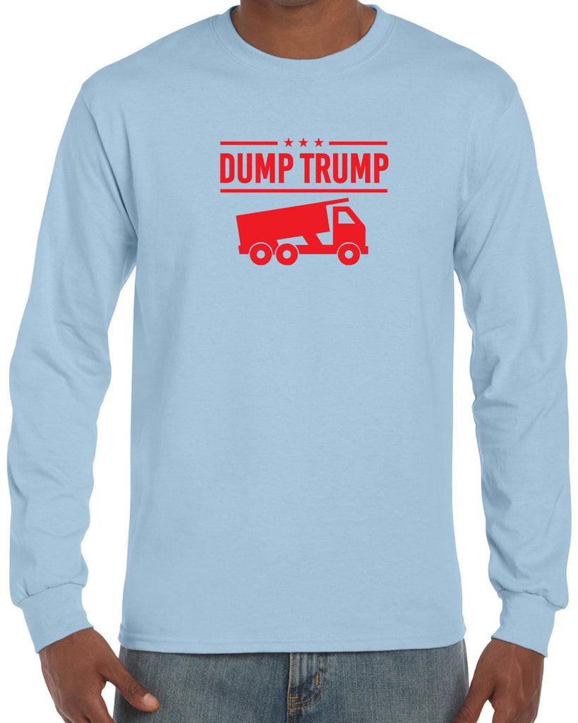 Dump Trump Mens Long Sleeve Shirt democrat progressive liberal not my president anti trump election politics