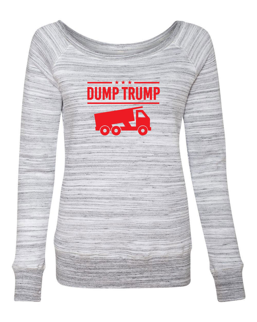 Womens Off the Shoulder Crew Sweatshirt democrat progressive liberal not my president anti trump election politics