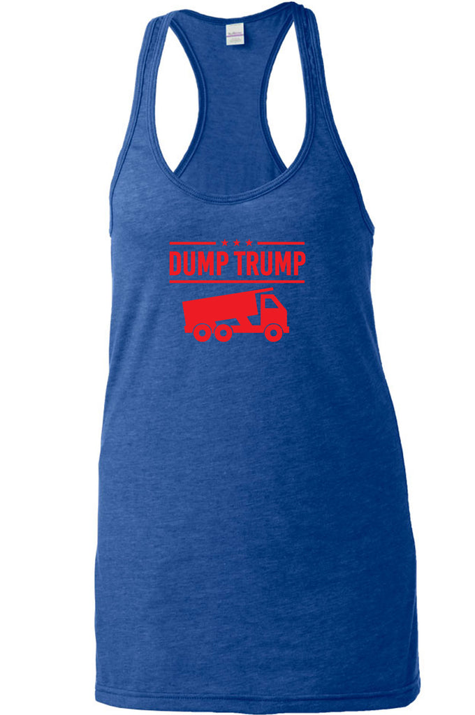 Dump Trump Racerback Racer Back Tank Top democrat progressive liberal not my president anti trump election politics