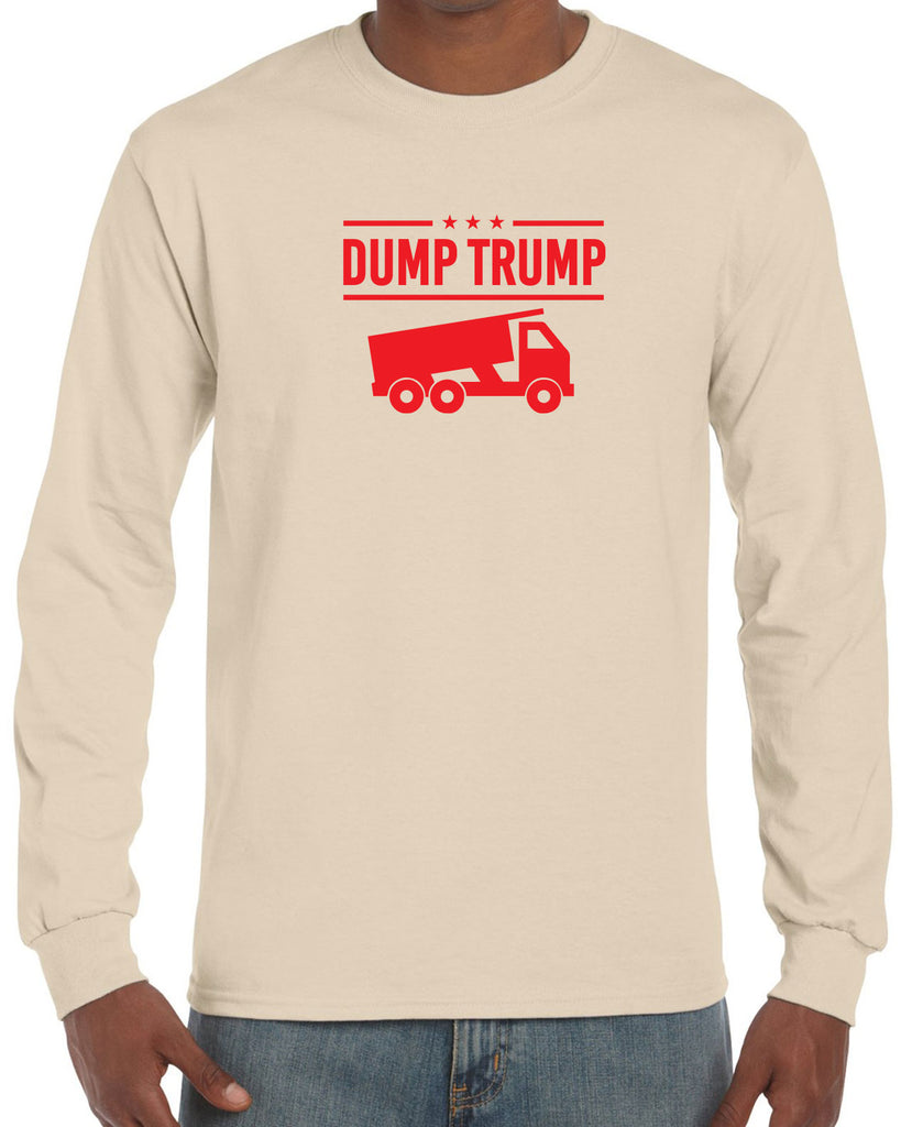 Dump Trump Mens Long Sleeve Shirt democrat progressive liberal not my president anti trump election politics