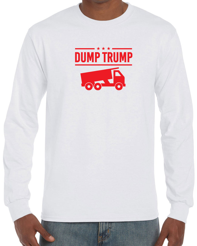 Dump Trump Mens Long Sleeve Shirt democrat progressive liberal not my president anti trump election politics