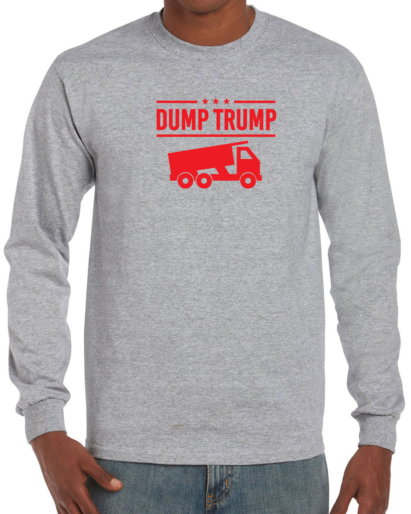 Dump Trump Mens Long Sleeve Shirt democrat progressive liberal not my president anti trump election politics