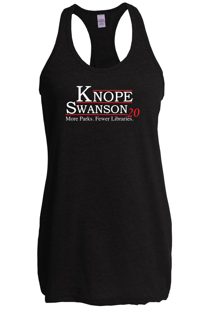 Knope Swanson 2020 Racer Back racerback Tank Top tv show parks and rec leslie ron president campaign election