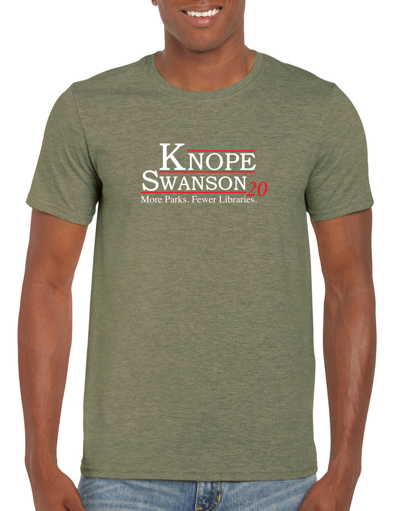 Knope Swanson 2020 Mens T-Shirt tv show parks and rec leslie ron president campaign election