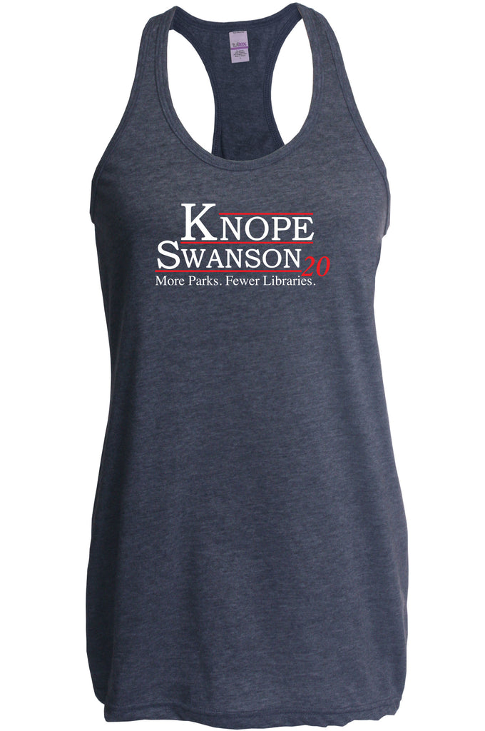 Knope Swanson 2020 Racer Back racerback Tank Top tv show parks and rec leslie ron president campaign election