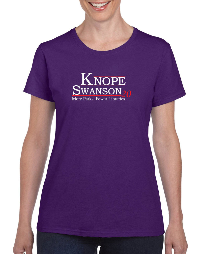 Knope Swanson 2020 Womens T-Shirt tv show parks and rec leslie ron president campaign election