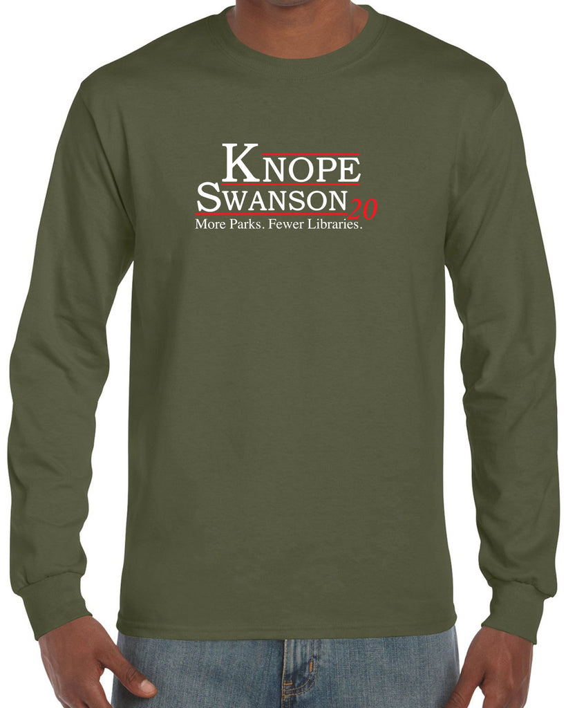 Knope Swanson 2020 Long Sleeve Shirts tv show parks and rec leslie ron president campaign election