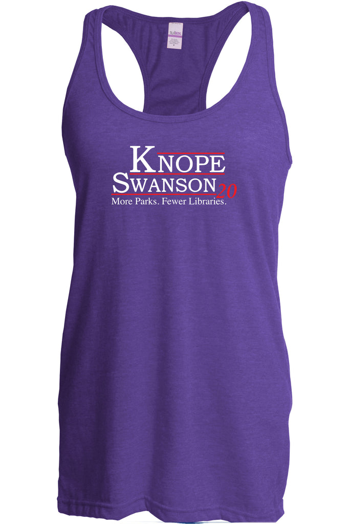 Knope Swanson 2020 Racer Back racerback Tank Top tv show parks and rec leslie ron president campaign election