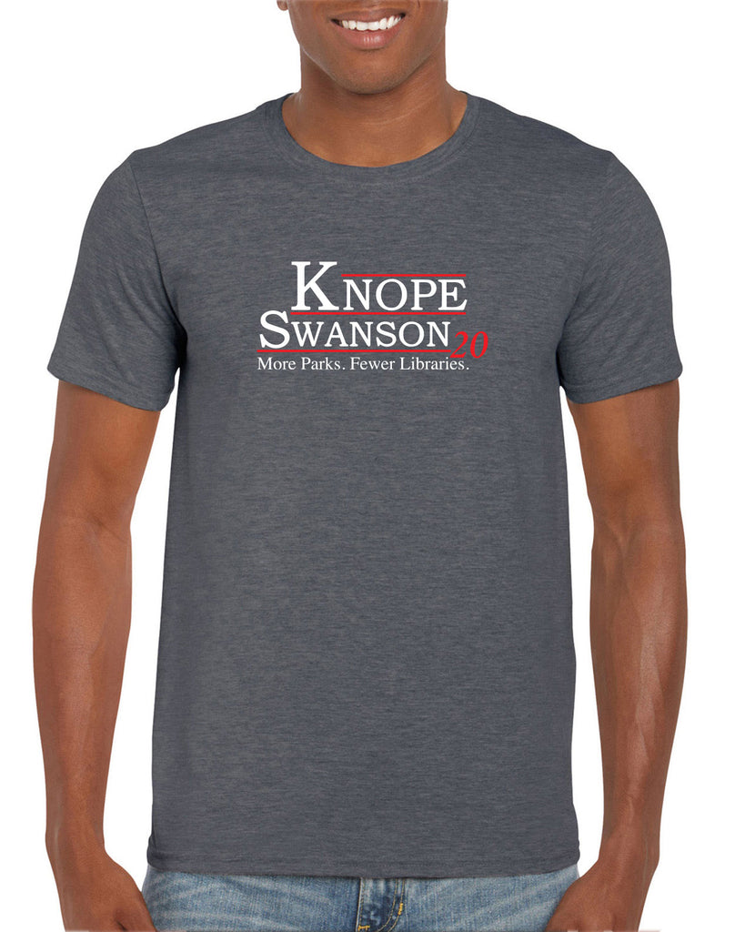 Knope Swanson 2020 Mens T-Shirt tv show parks and rec leslie ron president campaign election