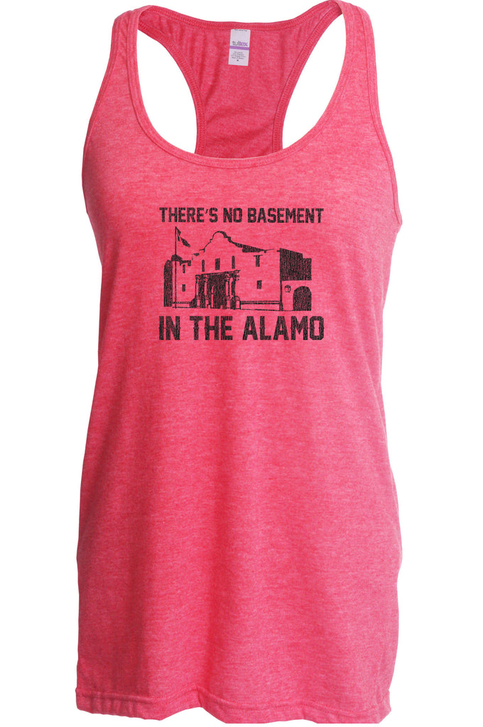 Theres no basement in the alamo Racerback Tank Top racer back funny 80s movie pee wees big adventure texas history vintage retro