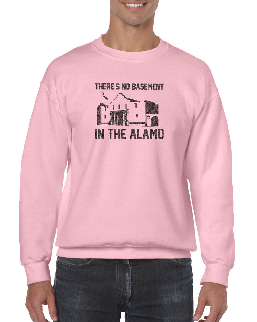 Theres no basement in the alamo Crew Sweatshirt funny 80s movie pee wees big adventure texas history vintage retro