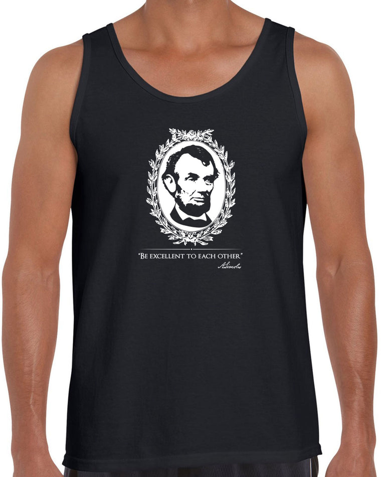 Men's Sleeveless Tank Top - Be Excellent to Each Other