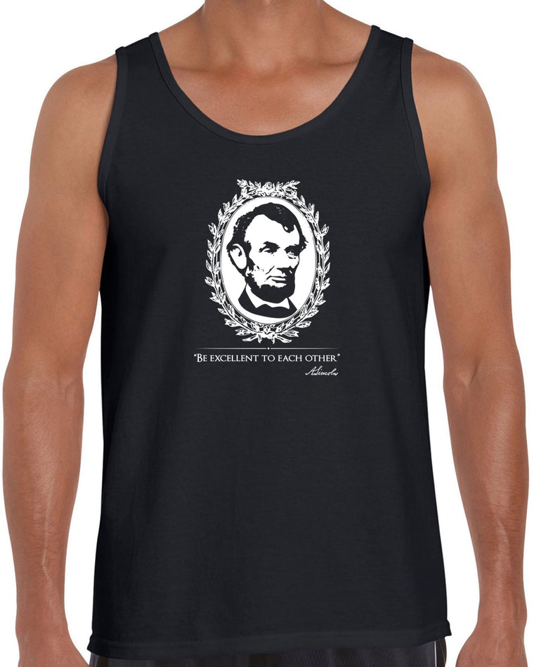 Men's Sleeveless Tank Top - Be Excellent to Each Other