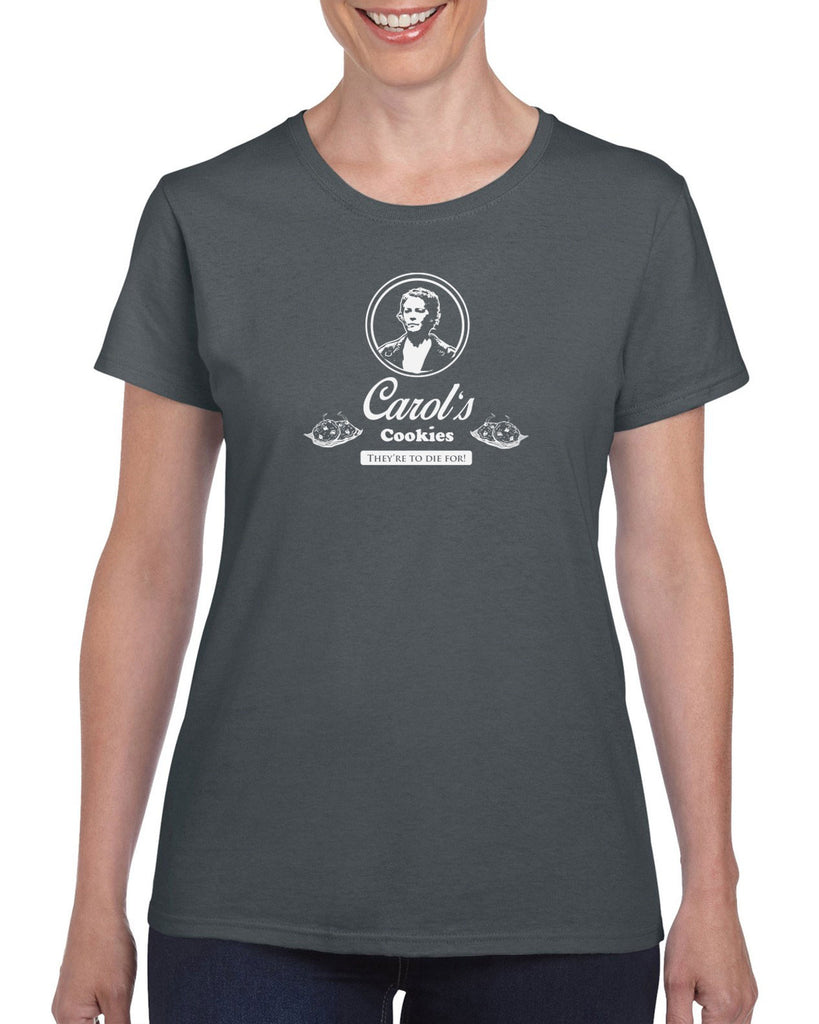 Carols Cookies They're to Die for Womens T-shirt zombie walker walking dead tv show gore blood whispers