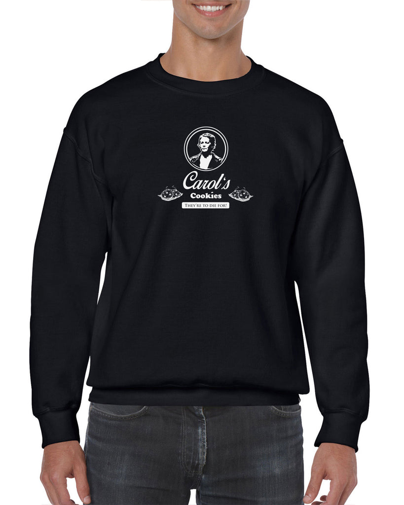 Carols Cookies They're to Die for Crew Sweatshirt zombie walker walking dead tv show gore blood whispers